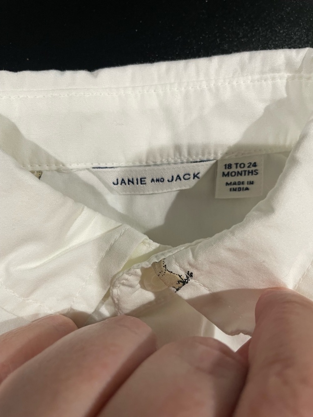 Janie and Jack Bunny Poplin Shirt 18-24 mo. 🐰 🐇 - Picture 2 of 3